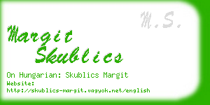 margit skublics business card